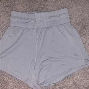 grey adidas shorts